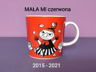 MUMINKI kubek Moomin Arabia Finland - z naklejką - MAŁA MI czerwona