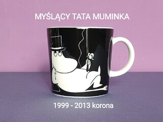 MUMINKI kubek Moomin Arabia Finland - Myślący Tata Muminka 1999-2013
