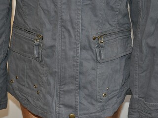 kurtka Casual Wear, r. 38, szara, z futerkiem, jesienna, jak nowa