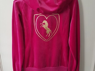 Bluza welurowa ze złotymi nadrukami S M Horze