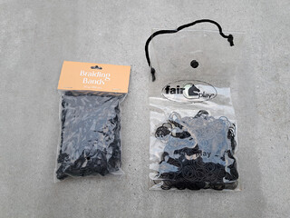 Gumki do grzywy, czarne - dwa opakowania