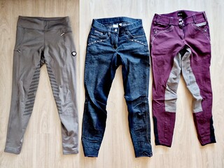 Zestaw - 3 pary bryczesów, 36/38 Pikeur HKM Covalliero