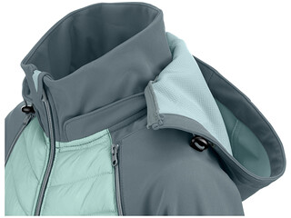 kurtka Steeds Dea, kamizelka, r. 140 cm, szara, młodzieżowa, softshell, 2w1, bdb, z wadą