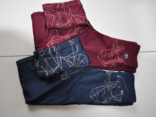 legginsy do woltyżerki- Steeds Diamonds 2PACK, r. 140 i r. 128 , granatowe i bordowe, młodzieżowe, bdb z wadą