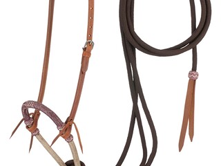 bosal Stonedeek Nash, z wodzami, skórzny, brazowy, COB, SET, NOWY