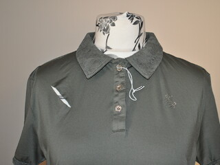 koszulka polo Felix Buhler , r. XL , zielona, z koronką, bdb z wadą