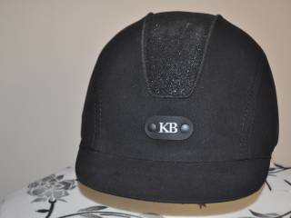 kask jeździecki , r. S (53/55), czarny, z brokatem, bdb