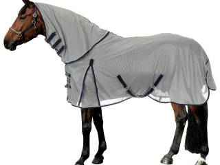 derka Thermo Master Atacama r. 135 cm, srebrna, siatkowa, przeciw owadom, z kapturem, używana z wadą
