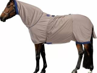 derka Thermo Master Dahna, r. 145 cm , brązowa,  przeciw owadom, z kapturem, egzemowa, UV 50+, używana