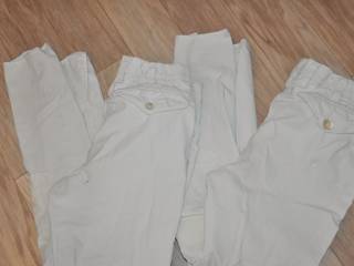bryczesy Pikeur, r. 98, białe, męskie, 4 pary, pakiet, używane