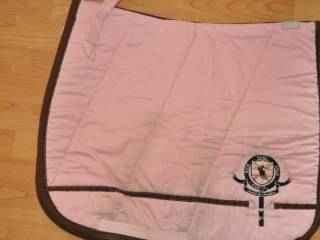 czaprak Hv Polo, VS, rózowy, brazowa lamówka, cob/full, uzywany