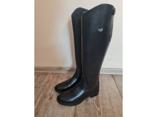 oficerki, r. 39 ( 26 cm), czarne, skóra ekologiczna, na zamek,  jak nowe
