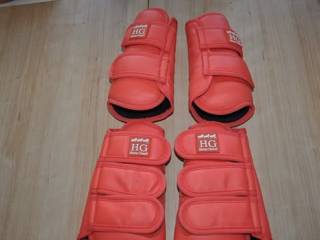 ochraniacze Horse Guard, komplet, 4 szt, koralowe, pony/cob, jak nowe