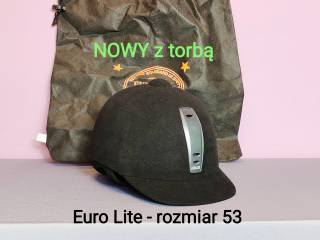 NOWY kask jeździecki EuroLite - rozmiar 53 - certyfikowany, z workiem