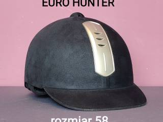 Kask jeździecki Euro Hunter - rozmiar 58 - kolor granatowy / burzowy