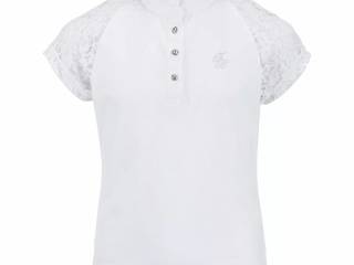 koszulka, bluzka Felix Buhler Pheline, r. 128 cm, konkursowa, na zawody, biała, młodzieżowa, bdb