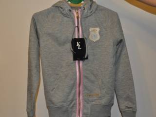 bluza Kingsland Chelsea, r. XL (10-12 lat), dziecięca, szaro-różowa, z kapturem, NOWA