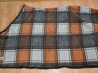derka Eskadron Dralon Chek, cooper silver black, polarowa, r. 115 cm, S, stan bdb