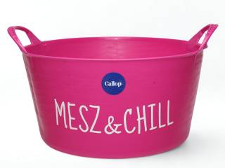 Elastyczna miska dla koni 14L różowa, Mesz & Chill pojemnik na paszę, musli