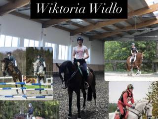 Trening par jeździec+koń