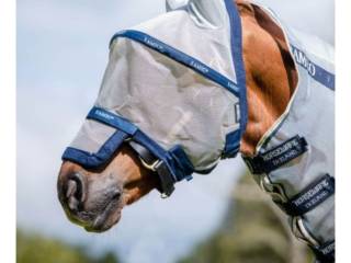 FlyMask maska UV przeciw owadom HORSEWARE RAMBO PLUS GRANAT