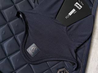 Zestaw czaprak i nauszniki eskadron granatowy