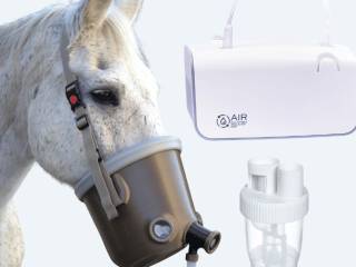 Zestaw do inhalacji koni w kolorze brązowym, maska do inhalacji CRE-MIST