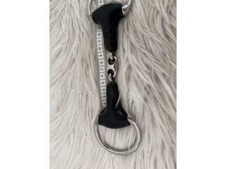 Wędzidło podwójnie łamane, grube gumowe 13,5