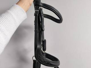 Ogłowie kavalkade cob czarne anatomiczne