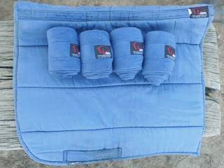 Czaprak + 4 owijki bawełniane. JARPOL.