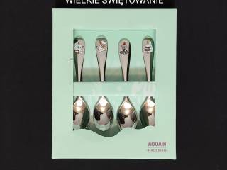MUMINKI zestaw 4 łyżeczek do kawy WIELKIE ŚWIĘTOWANIE - Hackman/Arabia