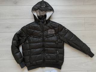 Kurtka zimowa jeździecka Equiline 42 khaki