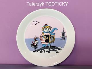 Muminki TALERZYK Moomin Arabia Finland - TOOTICKY fioletowy
