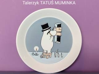 Muminki TALERZYK Moomin Arabia Finland - TATUŚ MUMINKA szary