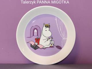Muminki TALERZYK Moomin Arabia Finland - PANNA MIGOTKA liliowa