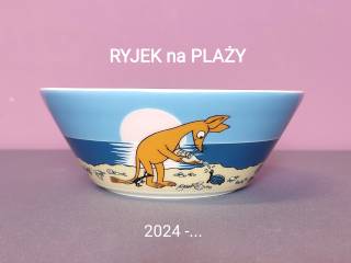 Muminki MISECZKA Moomin Arabia Finland - RYJEK NA PLAŻY - z naklejką