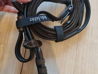 wodze Felix Buhler, cob, brązowe, skorzano-parciane, NOWE(1)