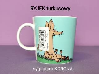Muminki KUBEK Moomin Arabia Finland - RYJEK turkusowy 2008-24  Korona
