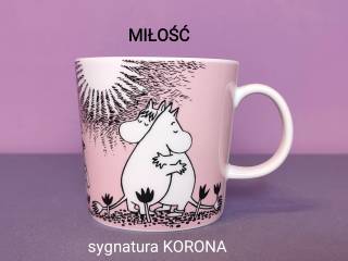 Muminki KUBEK Moomin Arabia Finland - sygnatura korona - MIŁOŚĆ