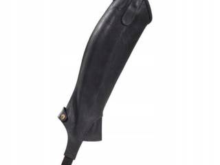 Horze czapsy ze skóry syntetycznej Desta CZARNE rozmiar S