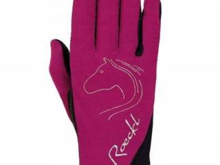 Rękawiczki jeździeckie letnie Roeckl Tryon dziecięce RÓŻOWE rozmiar 3