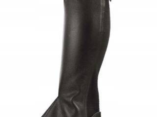 Horze czapsy damskie ze skóry CZARNE rozmiar L