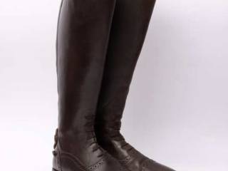 Oficerki z naturalnej skóry Horze Winslow BRĄZOWE rozmiar 36