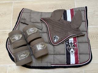 Eskadron Walnut- czaprak + nauszniki + owijki