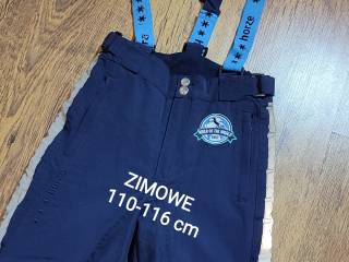 Spodnie bryczesy zimowe Horze z szelkami 110-116 cm, dzieci 5-6 lat
