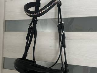 ogłowie anatomiczne balotade diamant czarne FULL