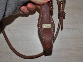 ogłowie westernowe Stonedeek, r. COB, skórzane, brązowe, jak nowe !