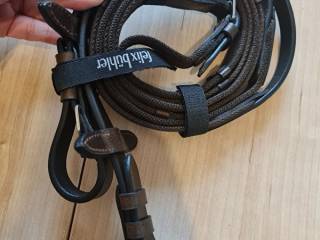 wodze Felix Buhler, cob, brązowe, skorzano-parciane, NOWE(2)