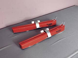 Ochraniacze na płozy łyżew - drewniane - uniwersalne - vintage