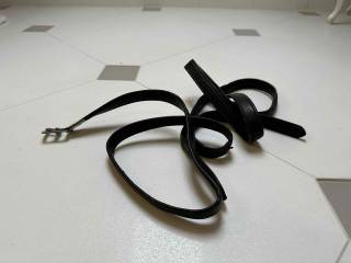 Puśliska podwójnie szyte czarne 130 cm